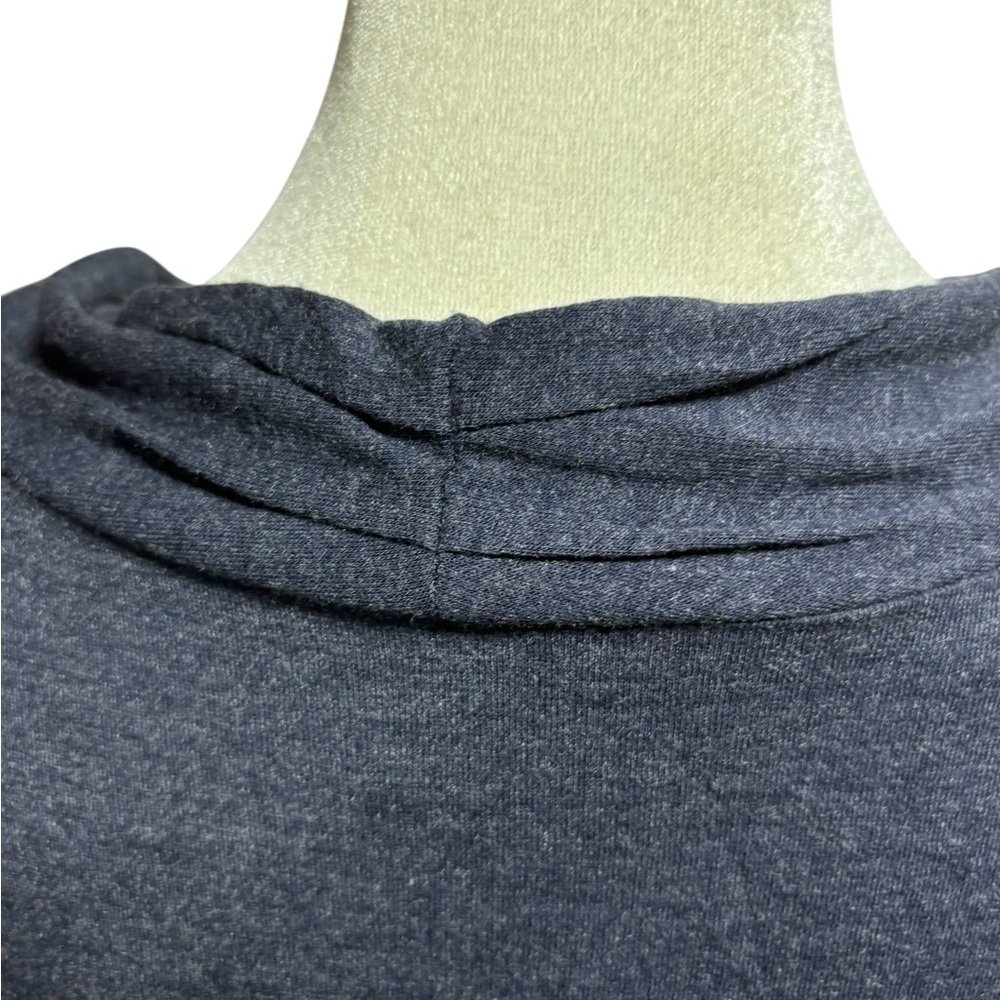 Ann Taylor Charcoal Grey Ruched Faux Wrap Dress‎ Long Sleeve V-Neck Size 6 #773 - Picture 6 of 11